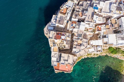 Aerial view of Polignano a Mare