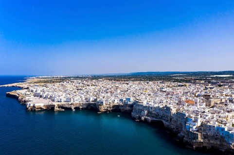 Aerial view of Polignano a Mare
