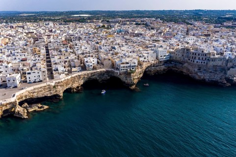 Aerial view of Polignano a Mare