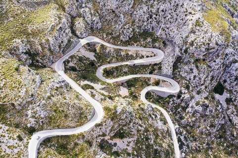 Serpentine road MA-2141 to Sa Calobra