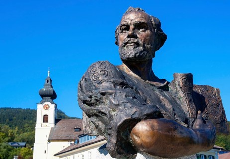 Gustav Klimt Statue.Unterach am attersee