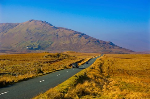 Road through the Connemara Region