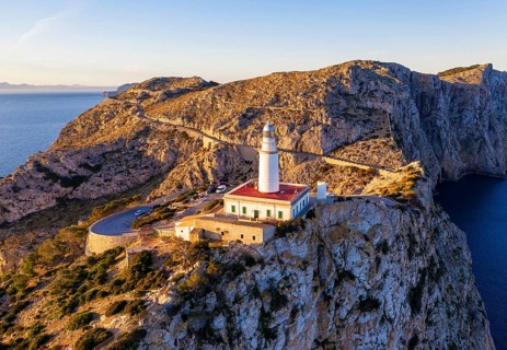 Lighthouse at Cap Formentor in the morning light