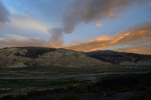 Clouds on the Rio Colorado at sunset