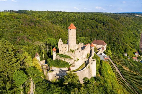 Aerial view of Hornberg Castle