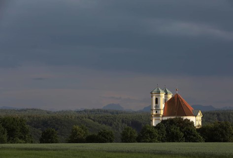 Church Marienberg above the Salzach valley