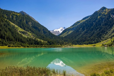 Wildgerlossee with view to the Reichenspitze