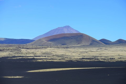 Volcanic lunar landscape