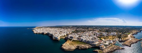 Aerial view of Polignano a Mare