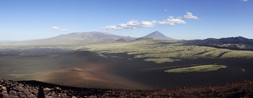 Volcanic lunar landscape