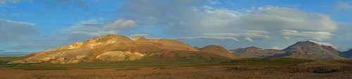 Colourful mountain Grisholl in the evening light