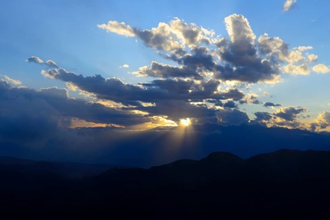 Sunset with clouds