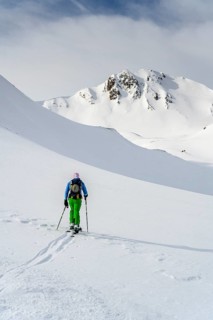 Ski tourers in the snow
