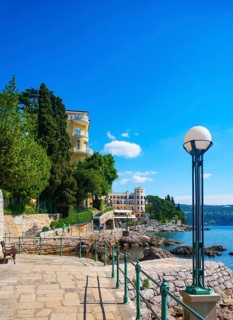 Seaside promenade Lungomare with hotels