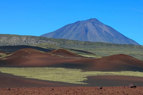 Volcanic lunar landscape