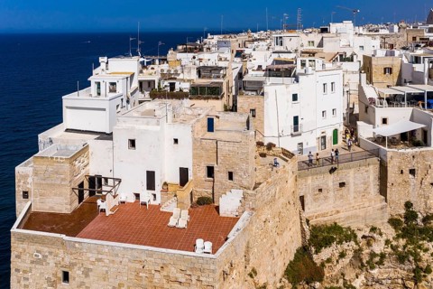 Aerial view of Polignano a Mare