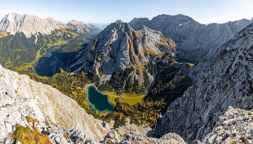 View of Seebensee from Ehrwalder Sonnenspitze