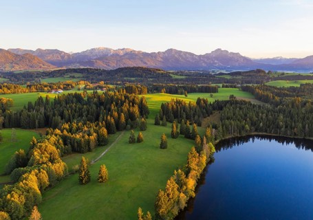 Schmutterweiher in the evening light
