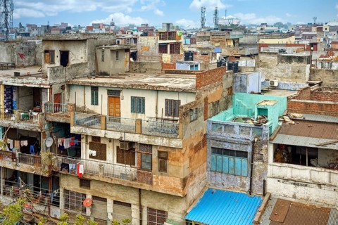 Apartments near Fatehpuri Masjid Mosque and Chandni Chowk bazaar