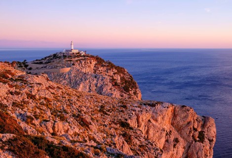 Lighthouse at Cap Formentor in the morning light