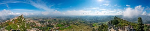 Panorama with Torre Guaita or Rocca Guaita and Torre Montale or Terza Torre