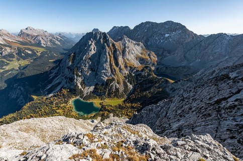 View of Seebensee from Ehrwalder Sonnenspitze