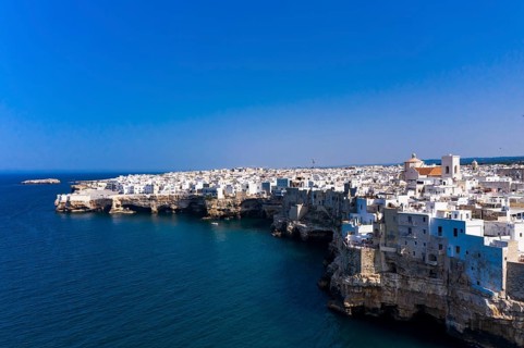 Aerial view of Polignano a Mare