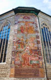 Wall painting on the choir