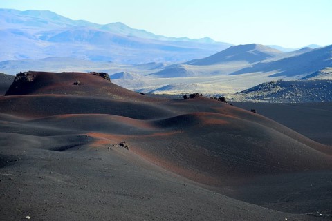 Volcanic lunar landscape