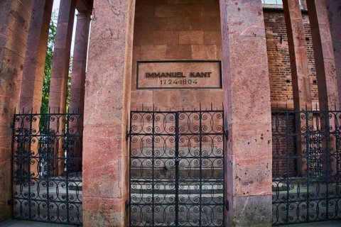 Tomb of Kant next to the Koenigsberg Cathedral on the Kant Island