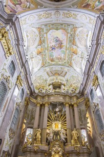 View to the altar in the pilgrimage church