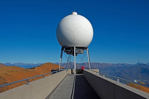 MeteoSwiss weather radar on Monte Lema