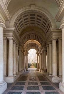 Forced perspective gallery by Francesco Borromini at Palazzo Spada