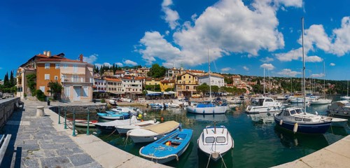 Port and village view