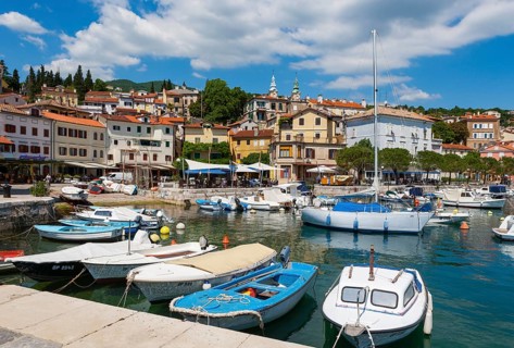 Port and village view
