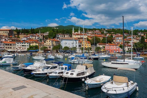 Port and village view