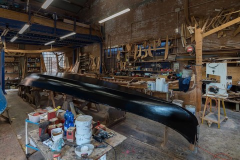 Construction of a nacelle in a boat yard