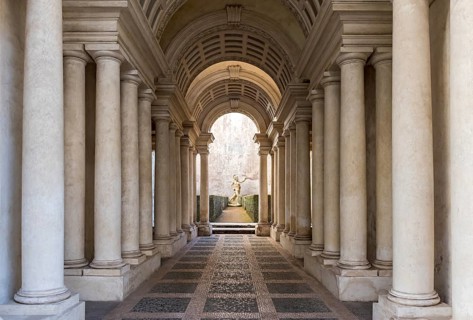 Forced perspective gallery by Francesco Borromini at Palazzo Spada