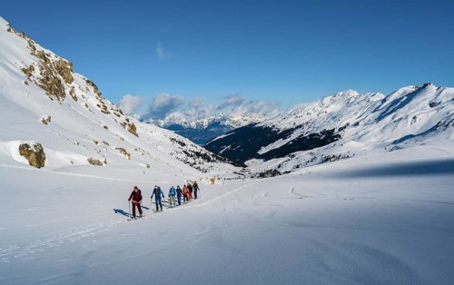 Group of ski tourers