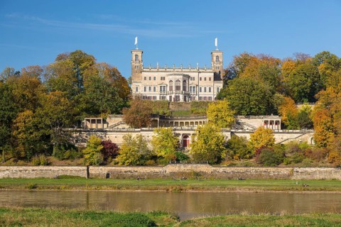 Castle Albrechtsberg with Elbe