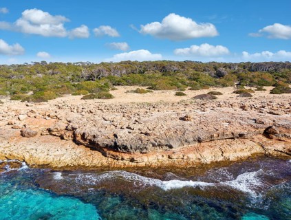 Rocky coast at Cap de ses Salines