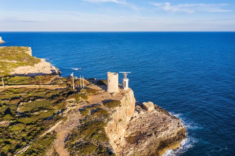 Watchtower Torre d'en Beu near Cala Figuera