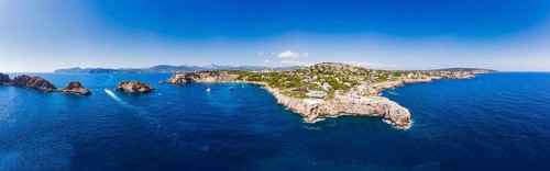 Aerial view of the islas Malgrat and Santa Ponca