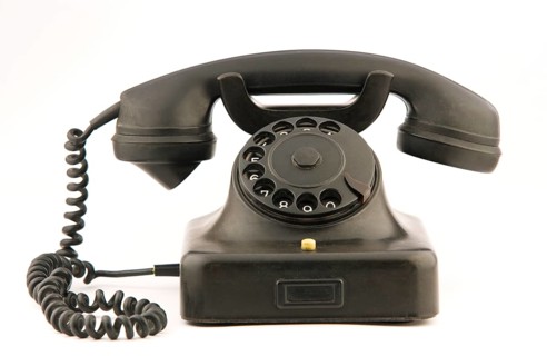 Old dial telephone
