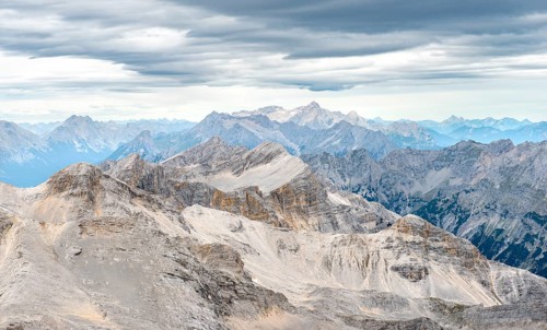 Rugged mountain peaks of the Hinterautal-Vomper chain