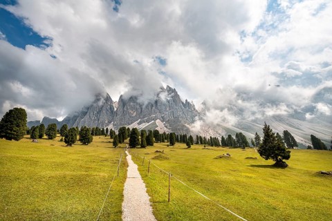 Hiking trail at the Gschnagenhardt Alm
