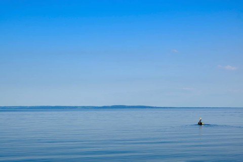 Canoeists in the sea Kattegat