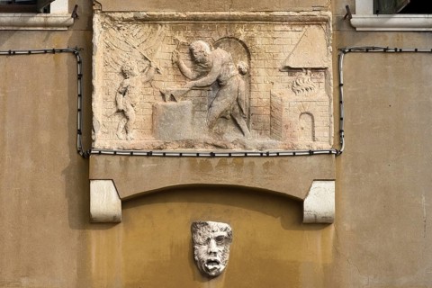 Relief on a house wall