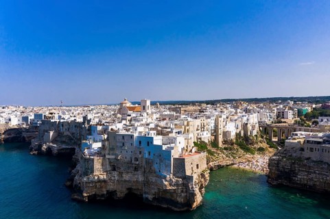Aerial view of Polignano a Mare