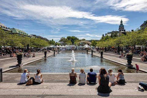 Kungstraedgarden in summer